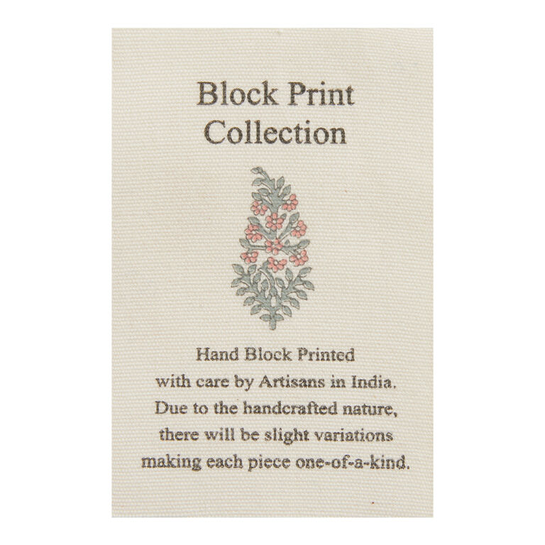 BLOCKS OF INDIA Cotton Hand Block Printed Soft Waffle Fabric Towel