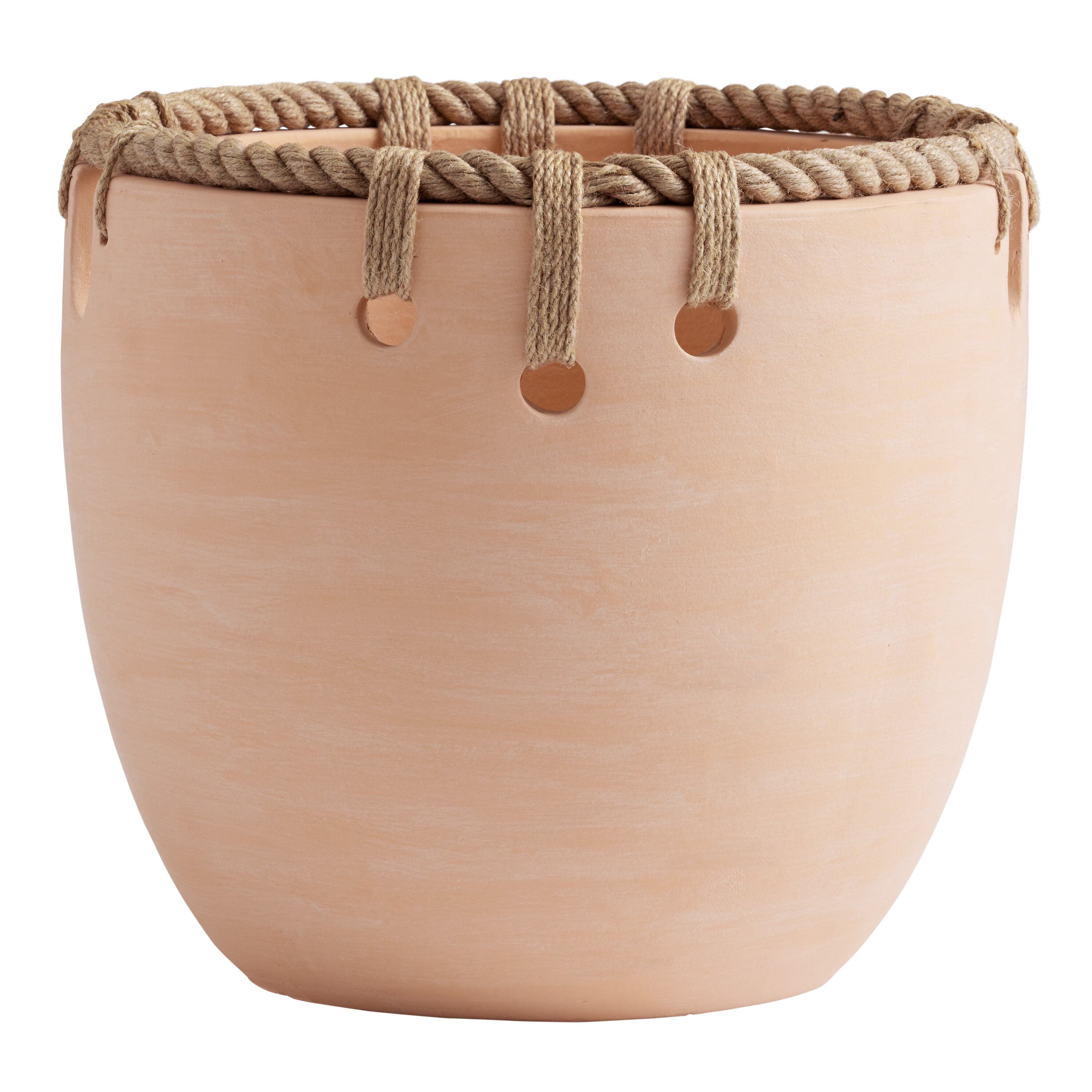 Vera Terracotta Rope Outdoor Planter image number 0
