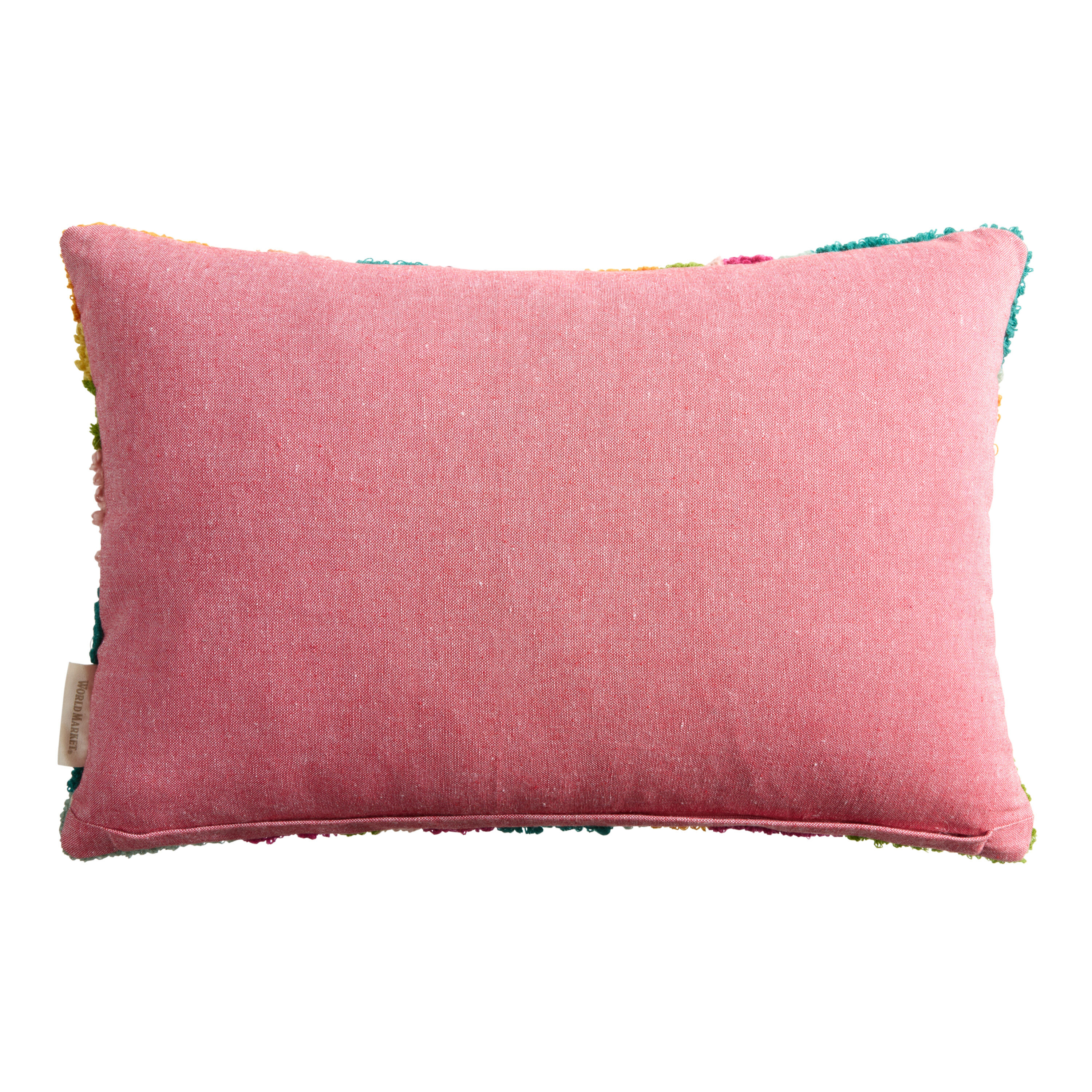 Multicolor Hooked Love Lumbar Pillow World Market