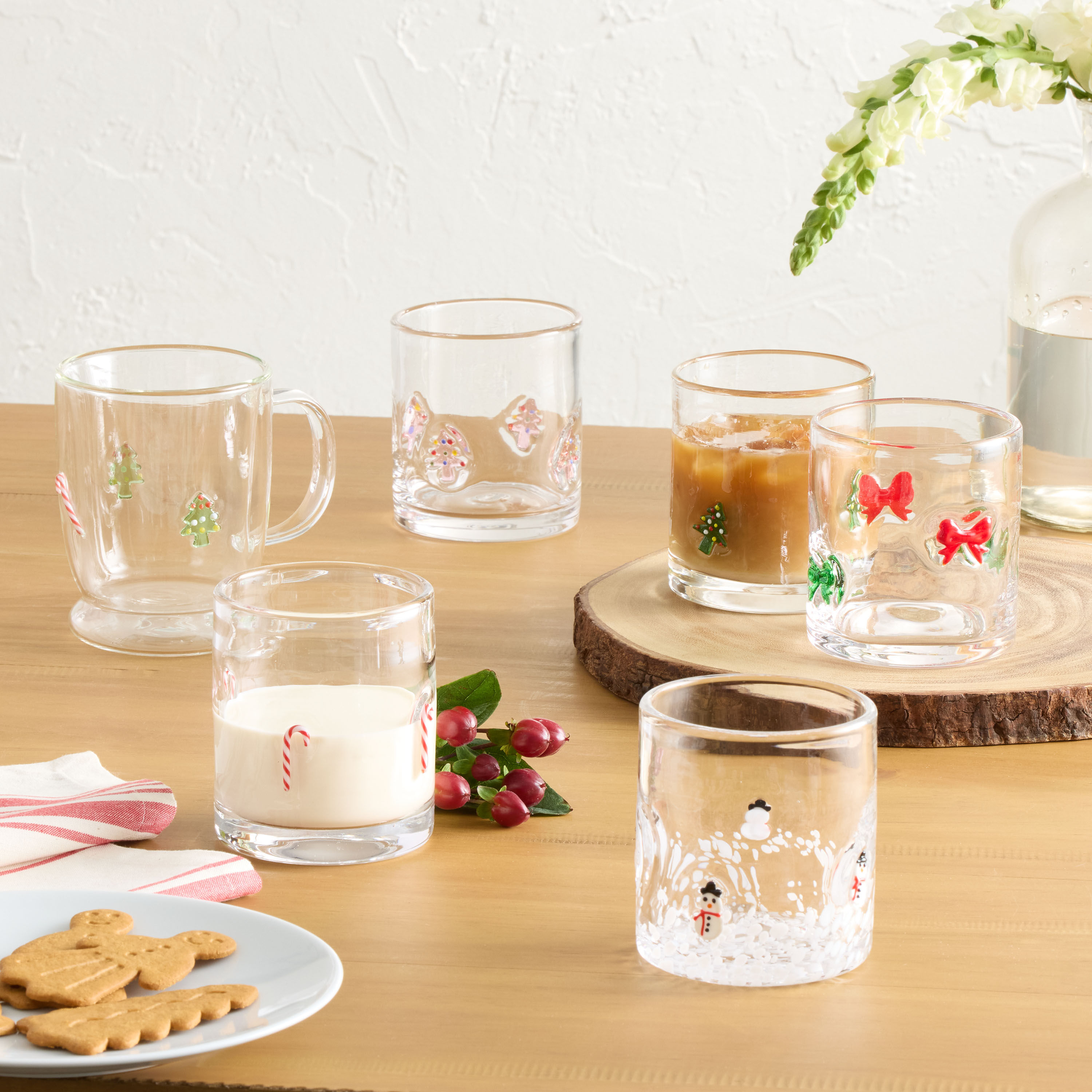 Charm Christmas Inlay Double Old Fashioned Glass image number 1