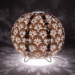 Neysa White Laser Cut Fabric Globe Accent Lamp
