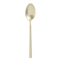 Champagne Satin Hammered Soup Spoon