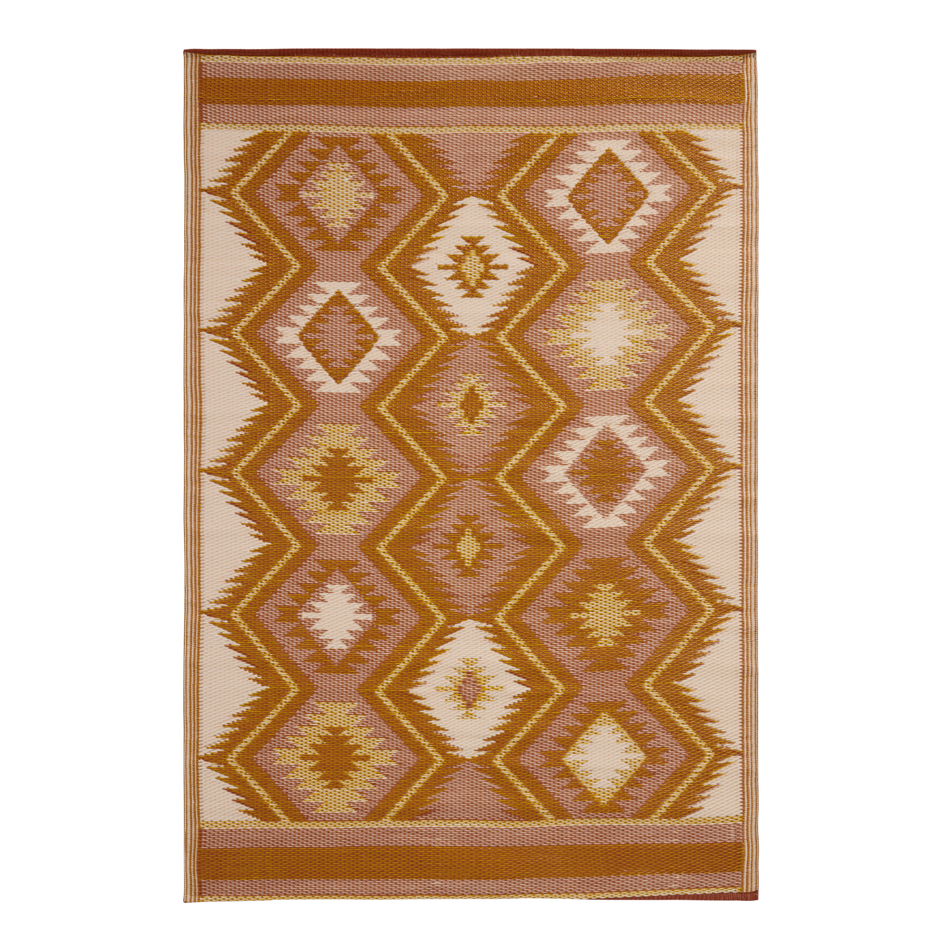 Rio Terracotta Kilim Reversible Indoor Outdoor Floor Mat image number 2
