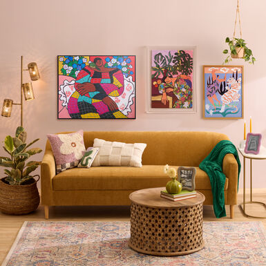 Flowers Feather Friend by Ping Hatta Framed Canvas Wall Art Flowers Feather Friend by Ping Hatta Framed Canvas Wall Art