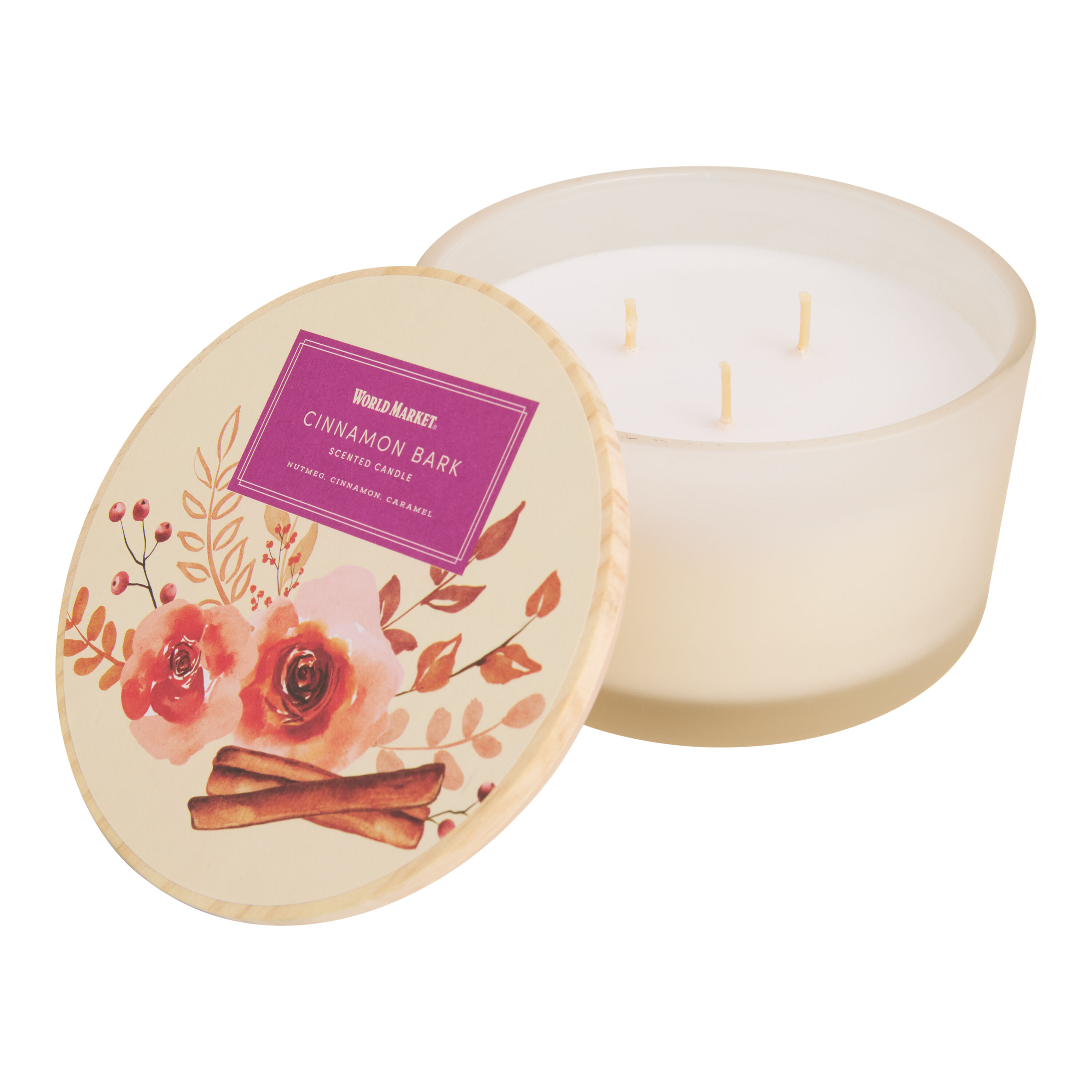 Autumn Grove Cinnamon Bark 3 Wick Scented Candle image number 0