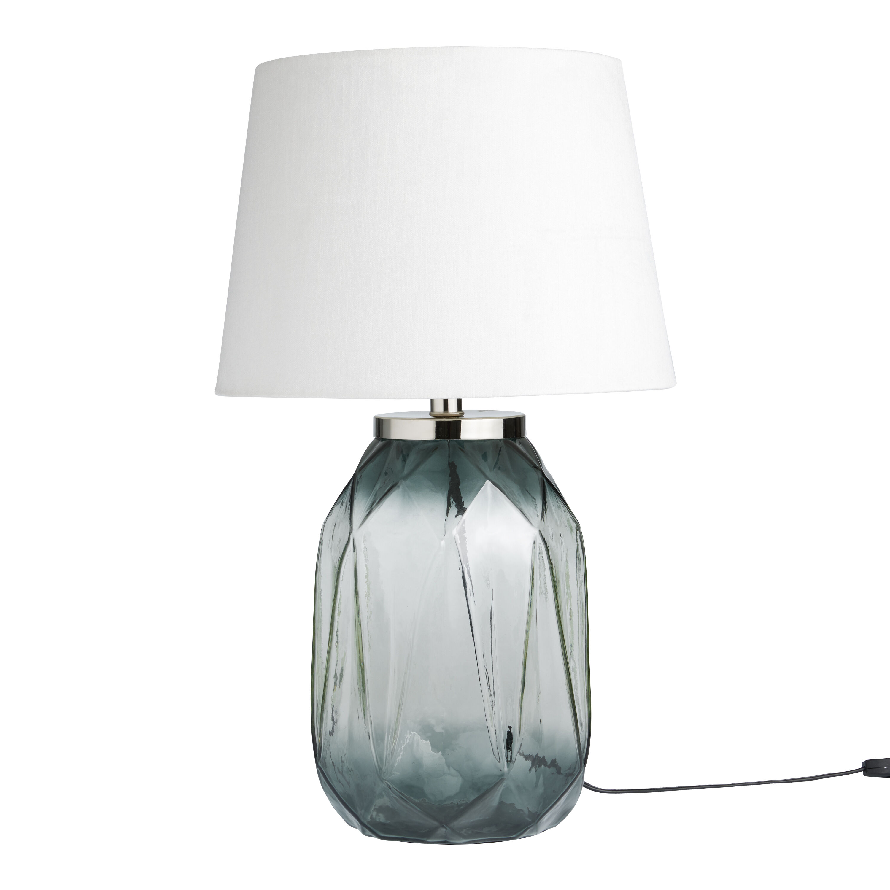 Gale Smoke Gray Glass Ombre Faceted Table Lamp Base