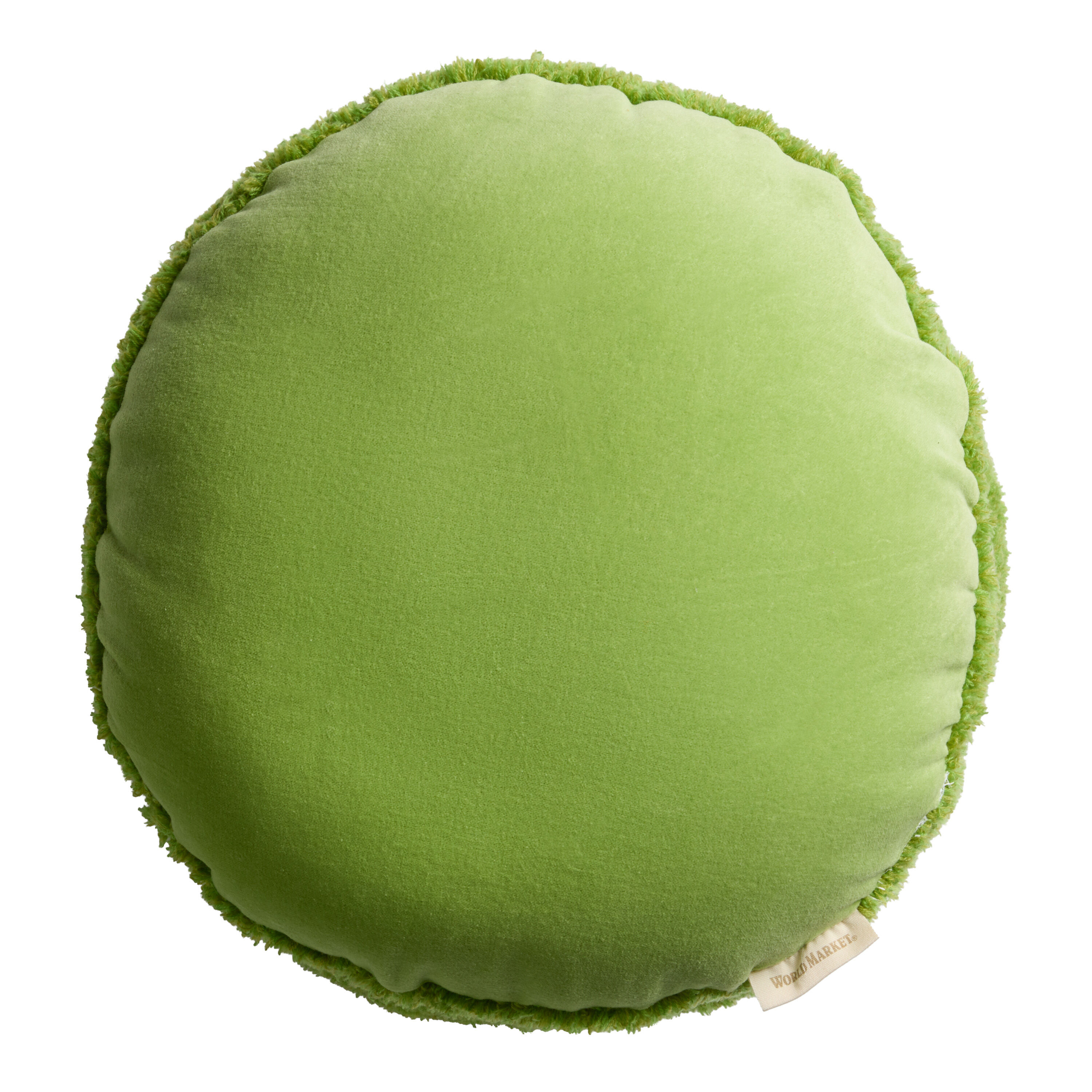 Round Light Green Macaron Shaped Throw Pillow image number 2