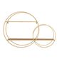 Wood and Gold Double Circle Wall Shelf image number 2