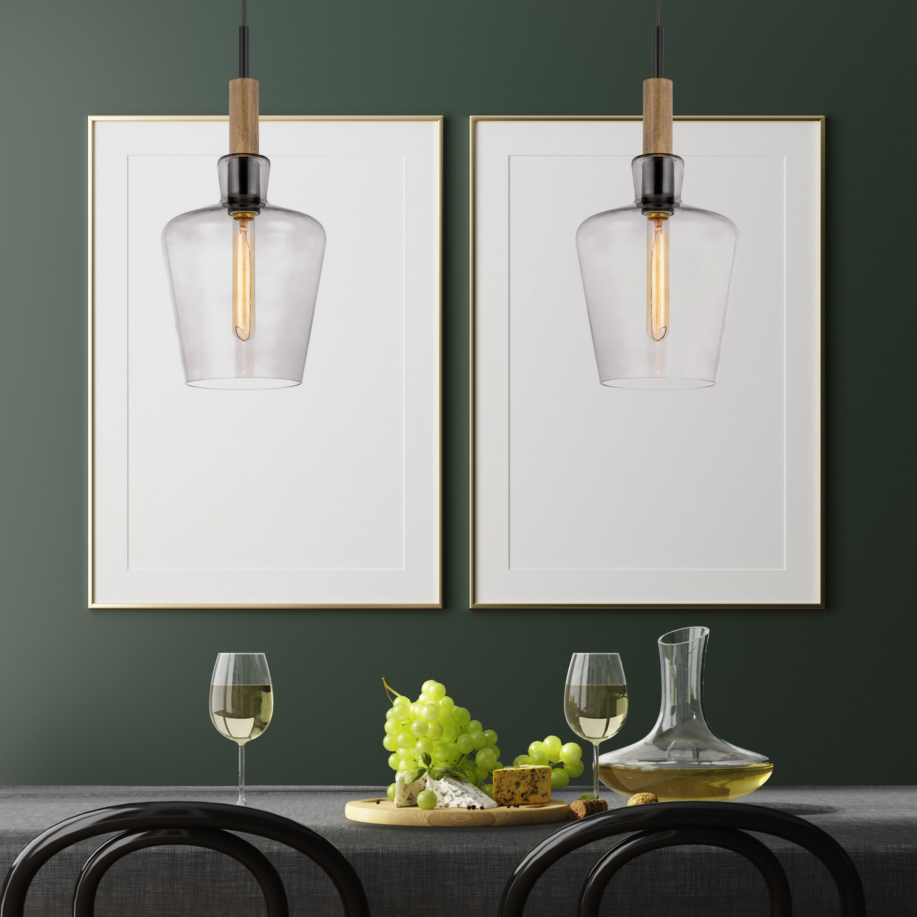 Leonie Smoked Glass Pendant Lamp by World Market 57009815