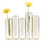 Brass and Clear Glass Test Tube Vases image number 3