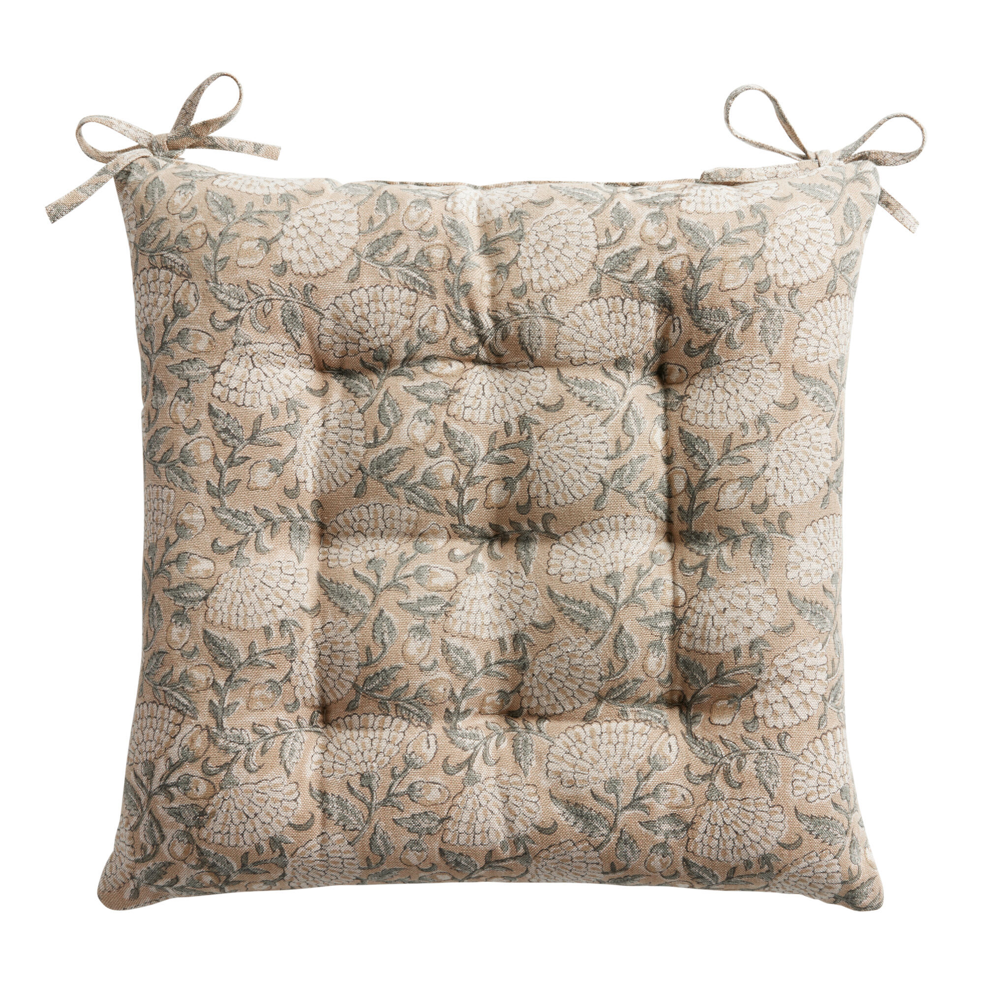 Floral Jaipur Block Printed Chair Cushion World Market