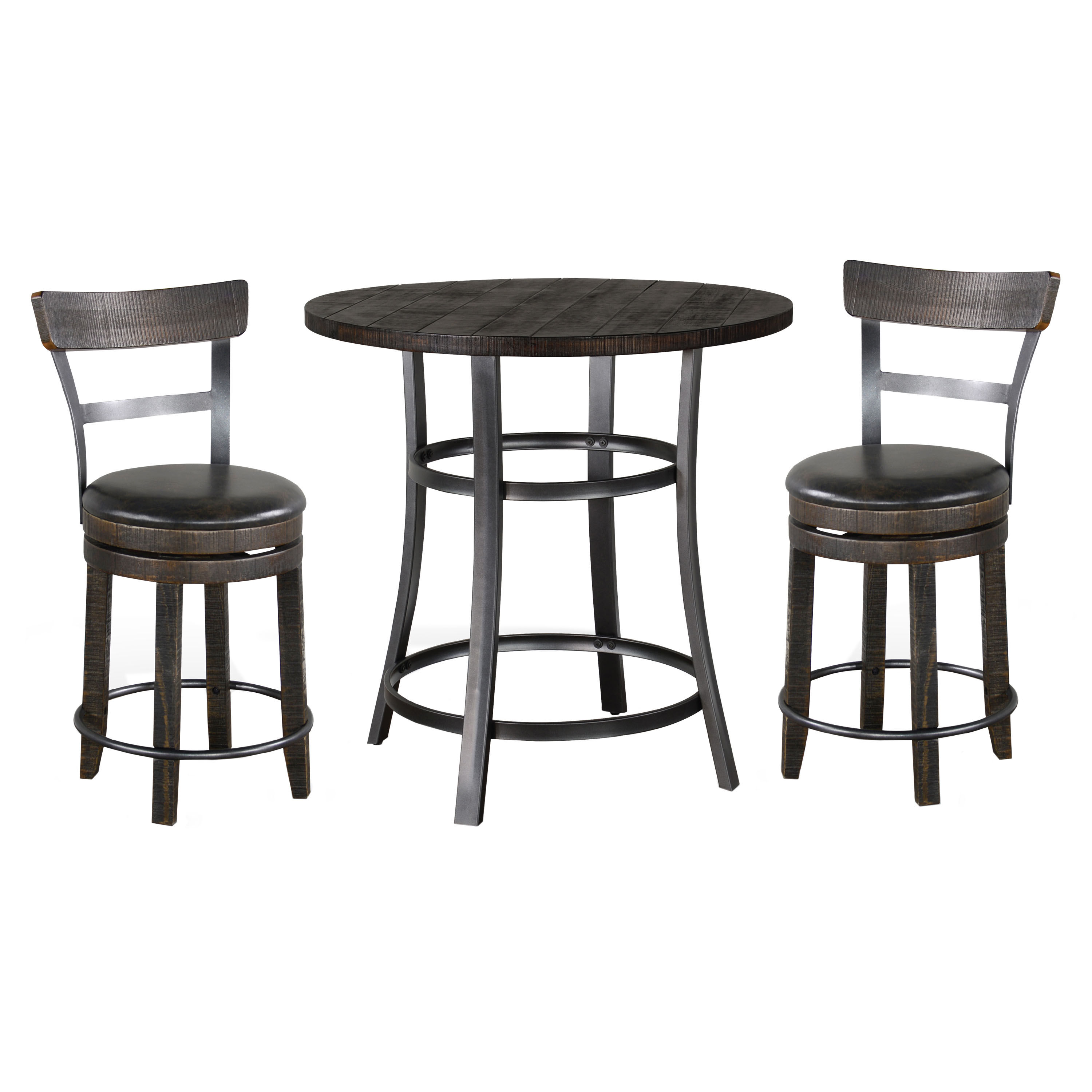 Hawes Mahogany And Metal Counter Height Dining Collection