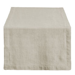 Washed 100% Linen Table Runner