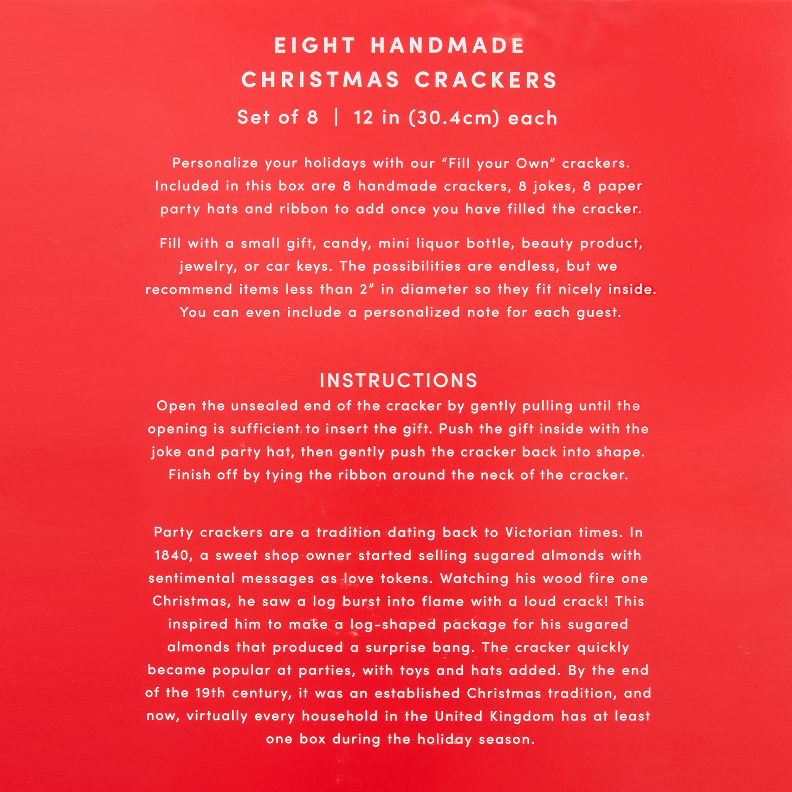 Large Green Fill Your Own Custom Christmas Crackers 8 Count image number 3