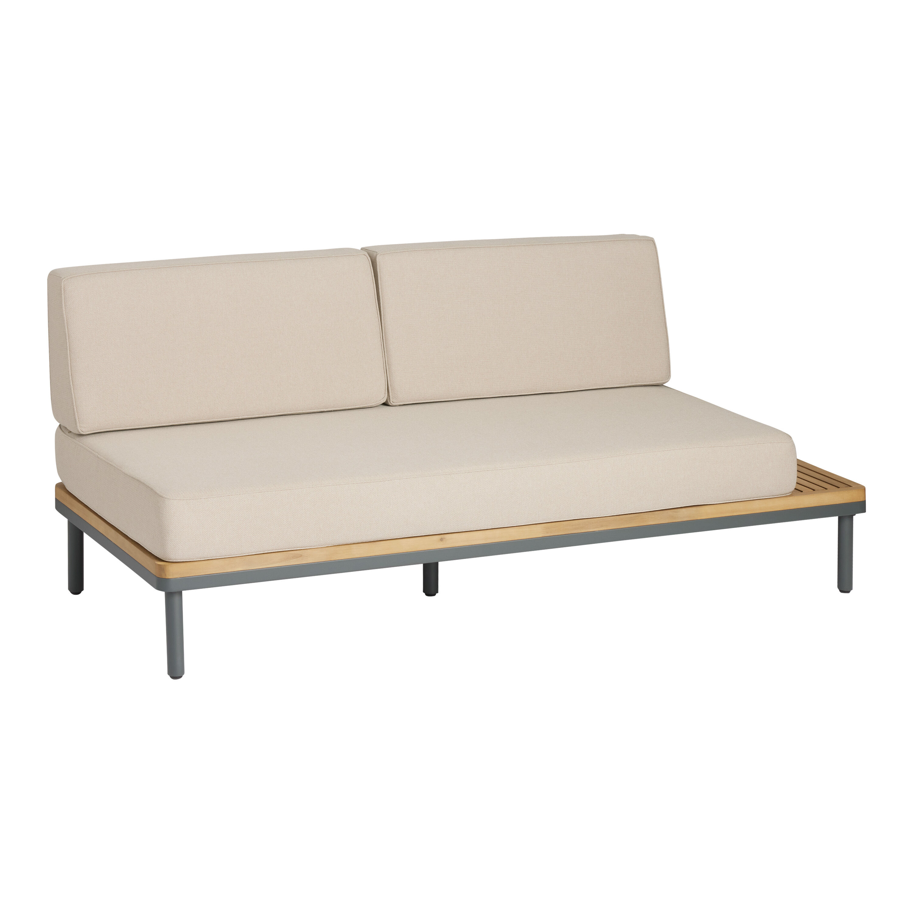 Andorra 4 Piece Modular Outdoor Sectional Set with Chaise image number 2