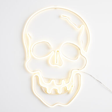 Neon White Skull LED Electric Sign Wall Decor Neon White Skull LED Electric Sign Wall Decor
