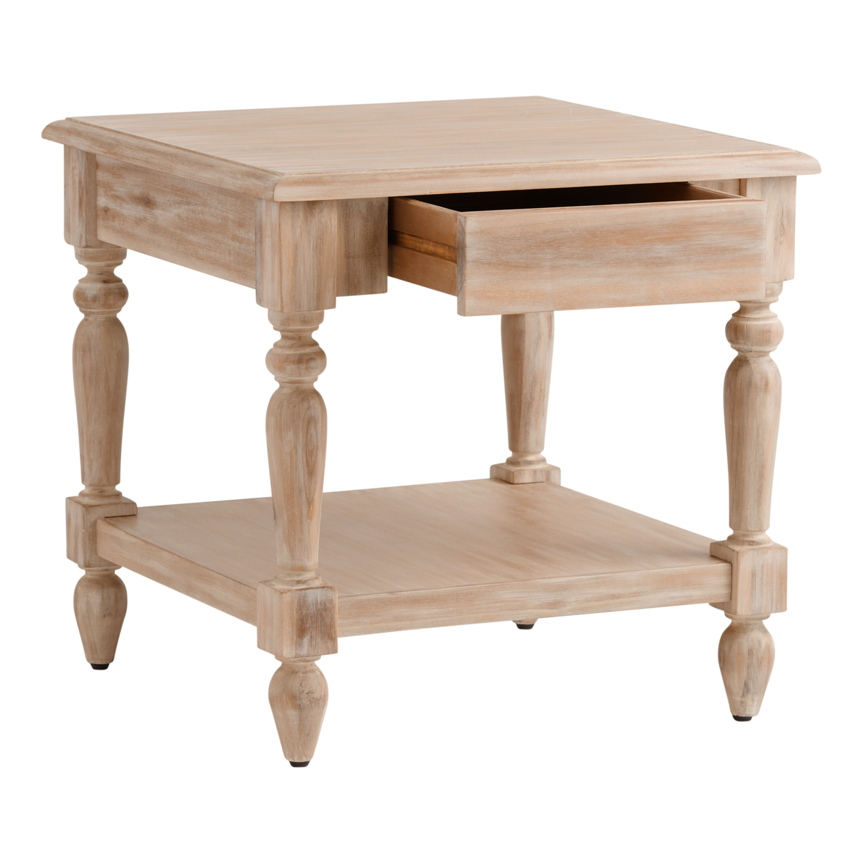 World market store wood side table