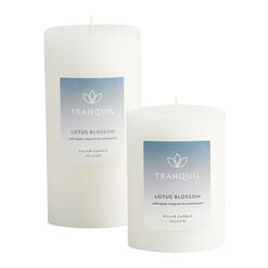 Tranquil Lotus Blossom Pillar Scented Candle