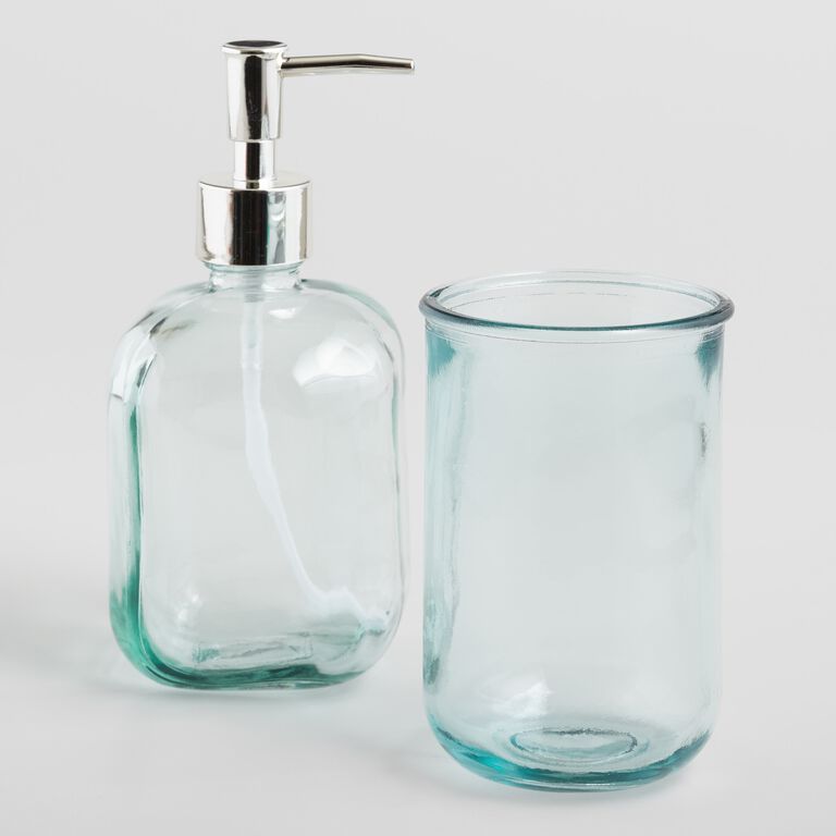 White Marble Ribbed Liquid Soap Dispenser by World Market