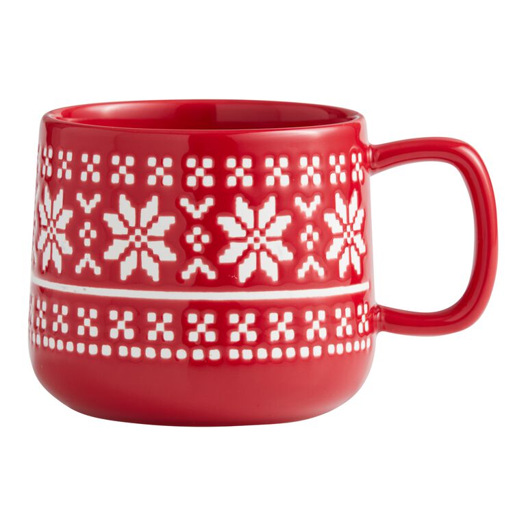 Large Fair Isle Snowflake Mug image number 1