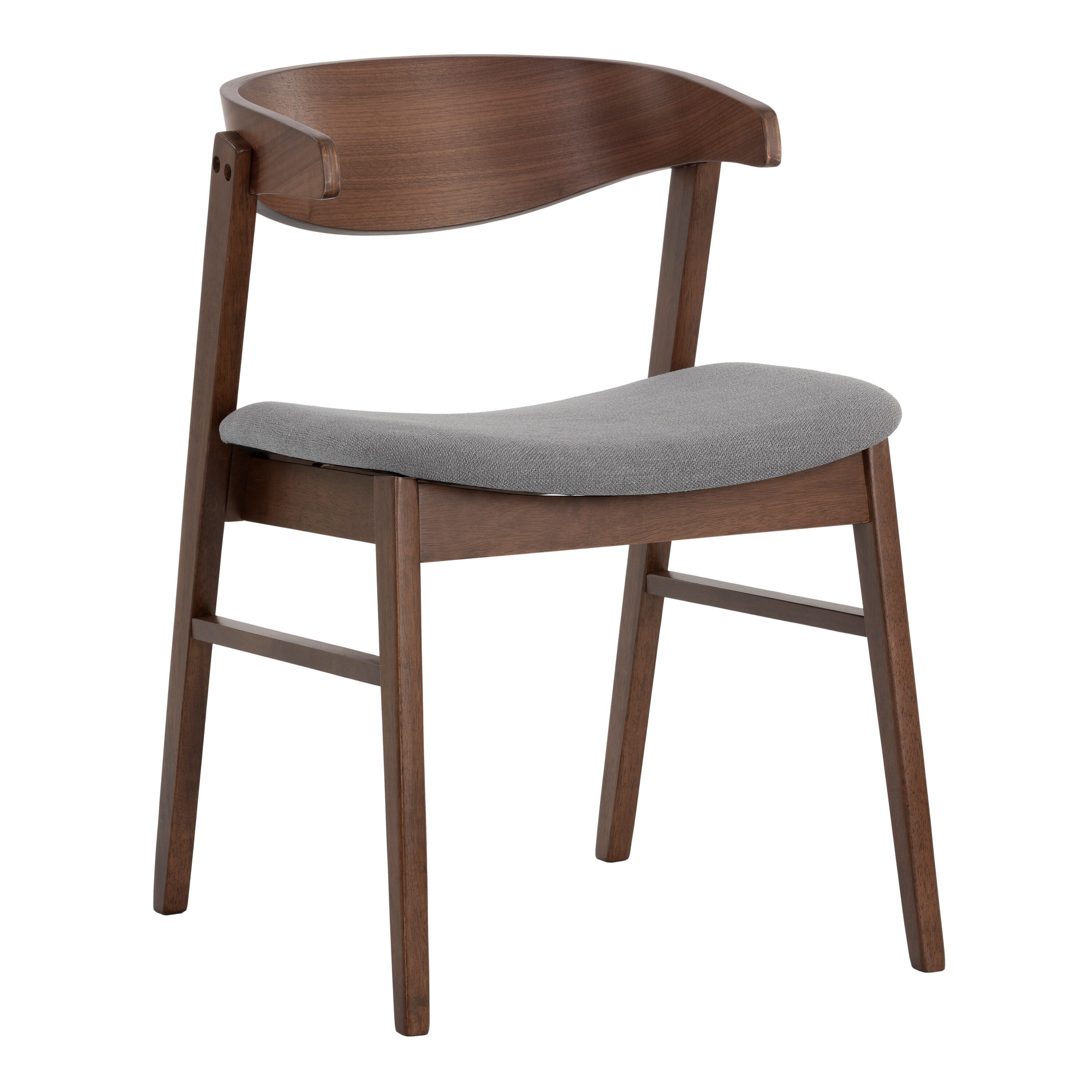 Curved back wooden discount chair