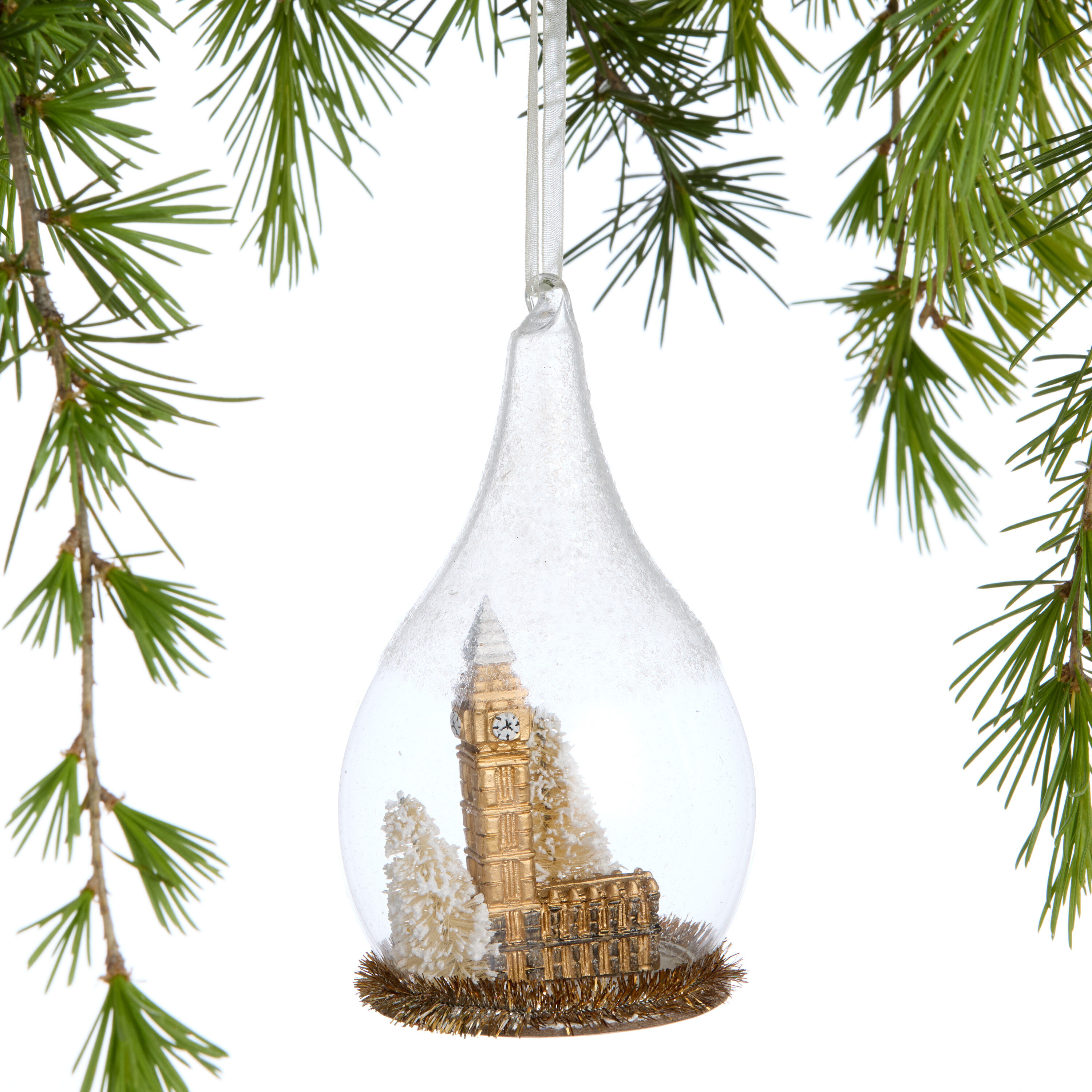 Big Ben Glass Cloche Ornament image number 0