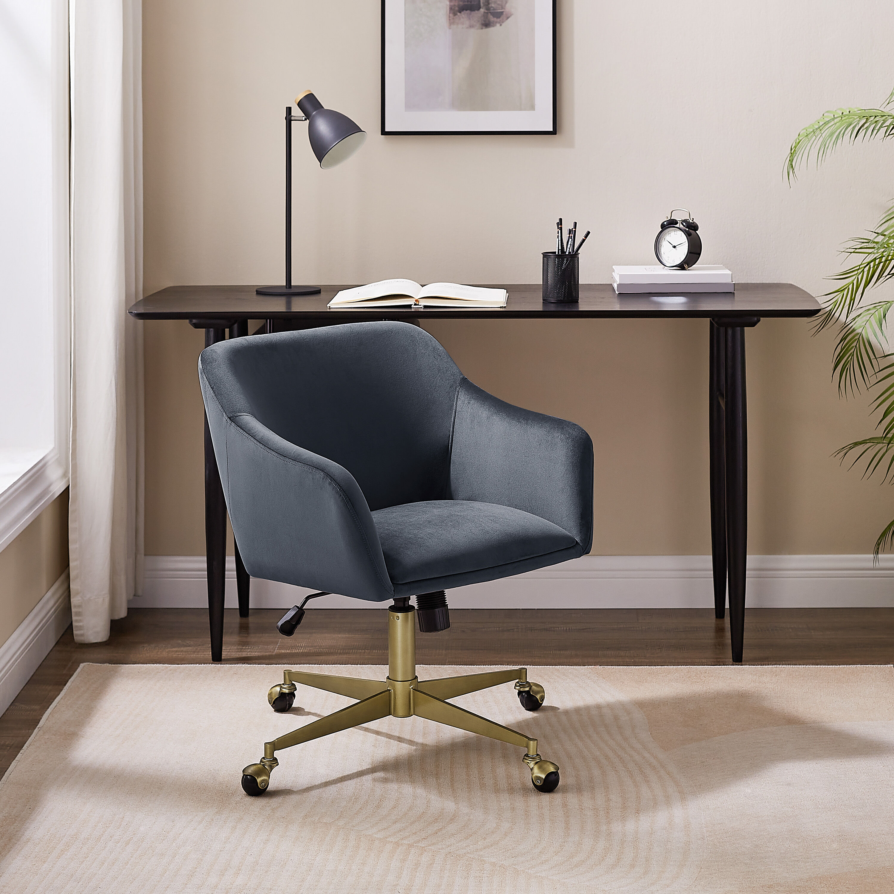 Mid century upholstered desk chair hotsell