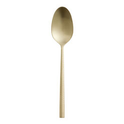 Champagne Satin Hammered Serving Spoon