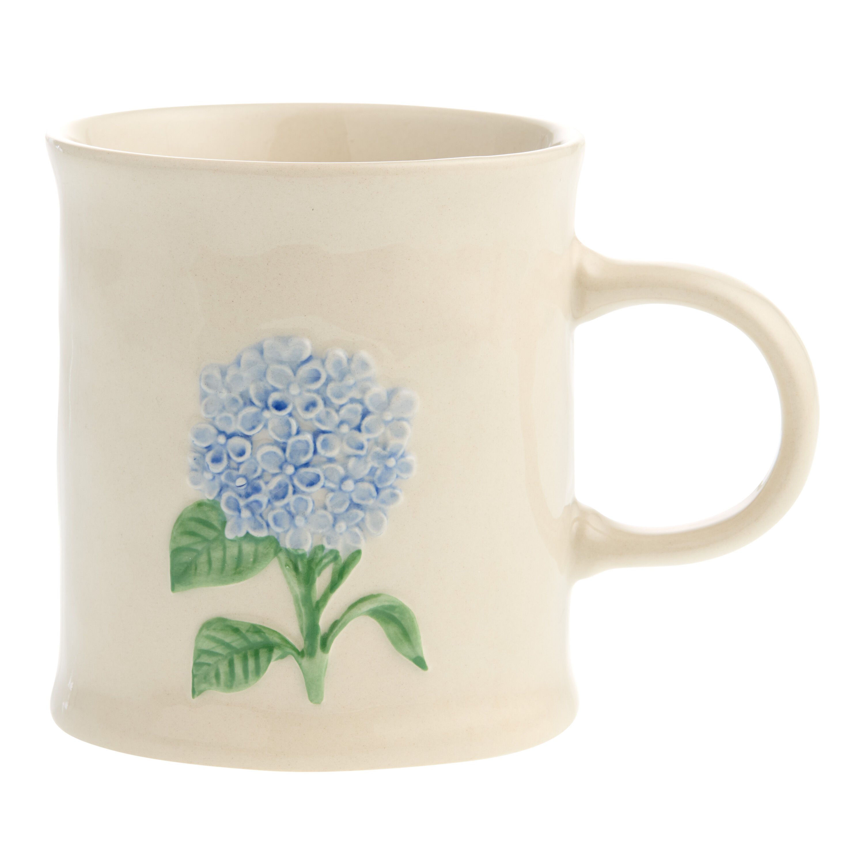Cream Flower Hand Painted Ceramic Mug image number 0