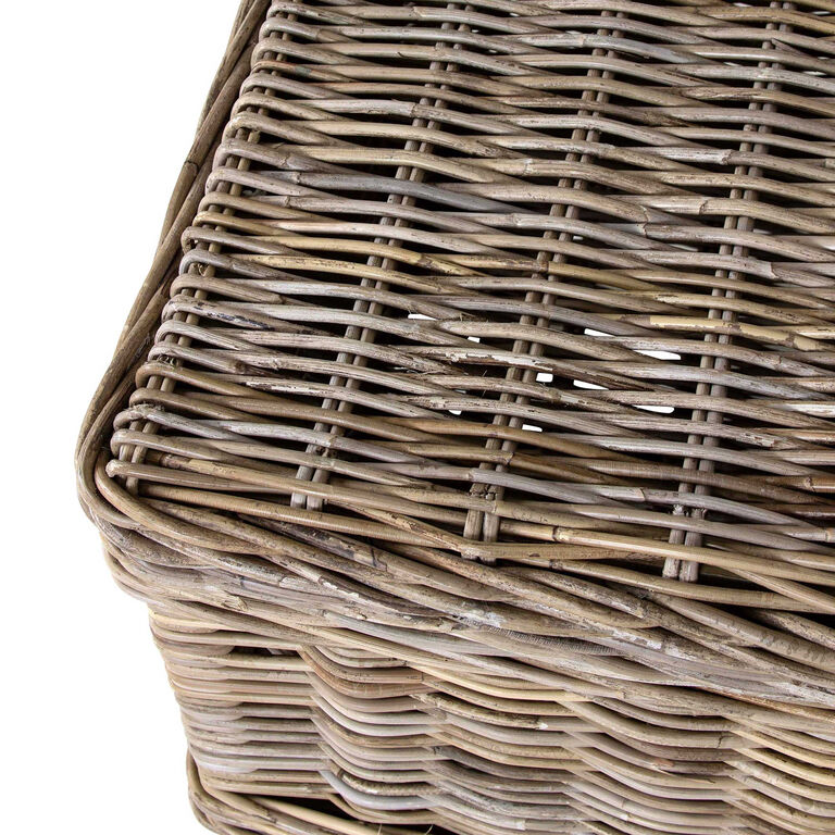 Goring Natural Rattan and Wood Coffee Table with Storage image number 6