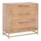 Cresset Wood and Rattan Cane 3 Drawer Storage Cabinet image number 0