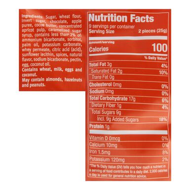 Bahlsen Akora Dark Chocolate Apricot Gingerbread Hearts Bahlsen Akora Dark Chocolate Apricot Gingerbread Hearts