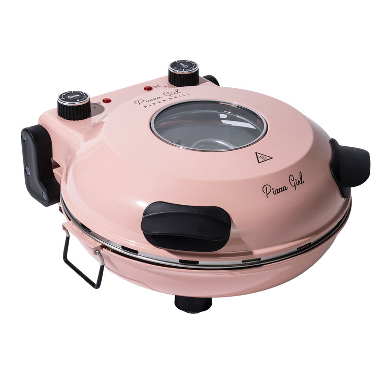 Pizza Girl Pink Tabletop Pizza Grill with Scraper image number 5