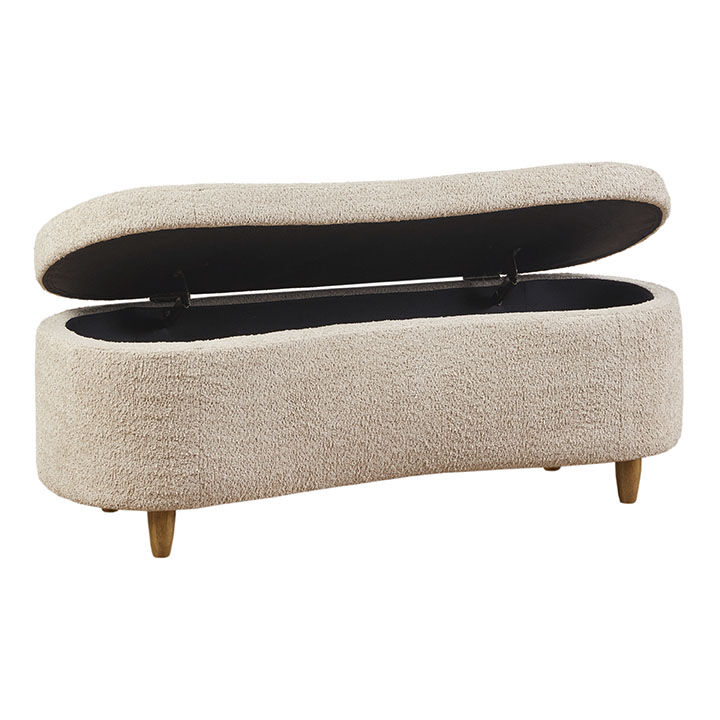 Curved storage hot sale ottoman