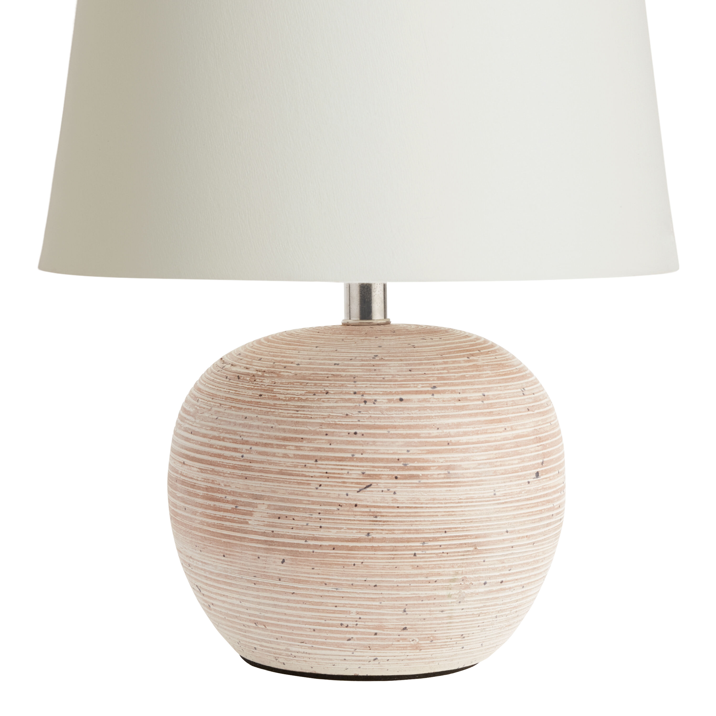 Distressed Ridged Terracotta Accent Lamp Base image number 0