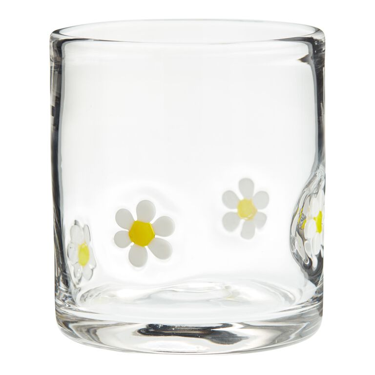 Personalized Daisy Glass Cup, Beer Can Glass with Lid
