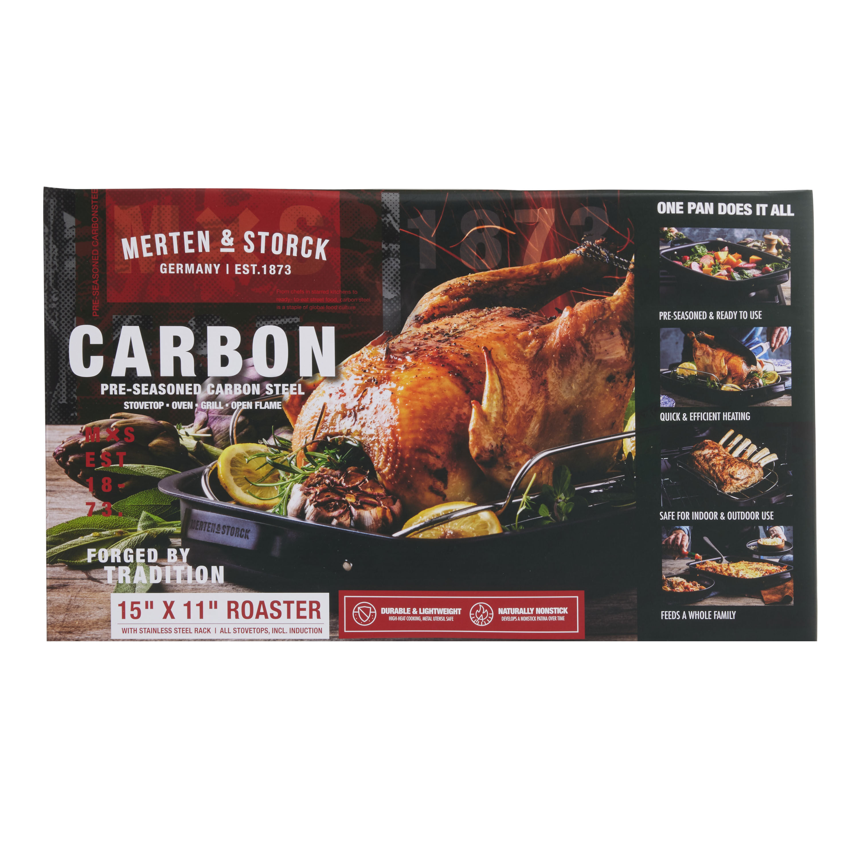 Merten & Storck Carbon Steel Roaster with Rack image number 2