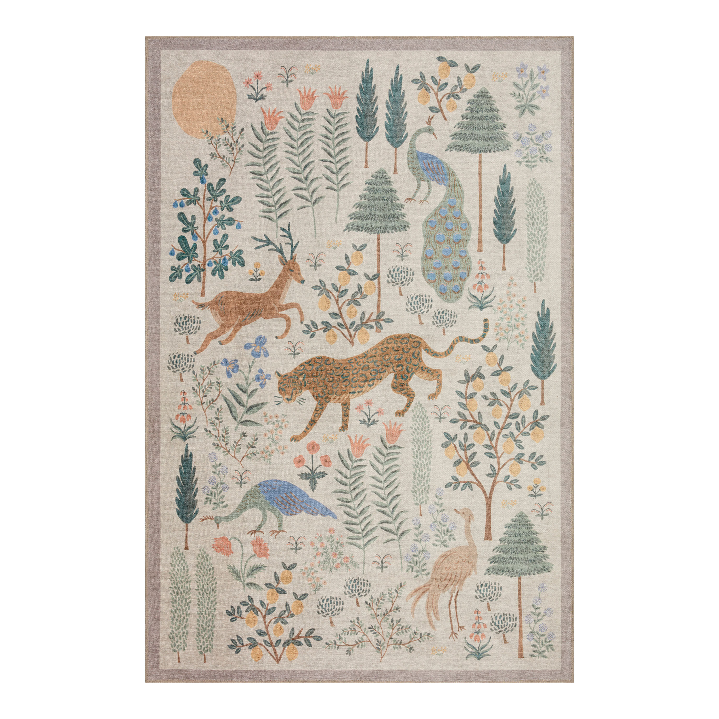 Rifle Paper Co. Les Fauves Wild Animals Area Rug image number 0
