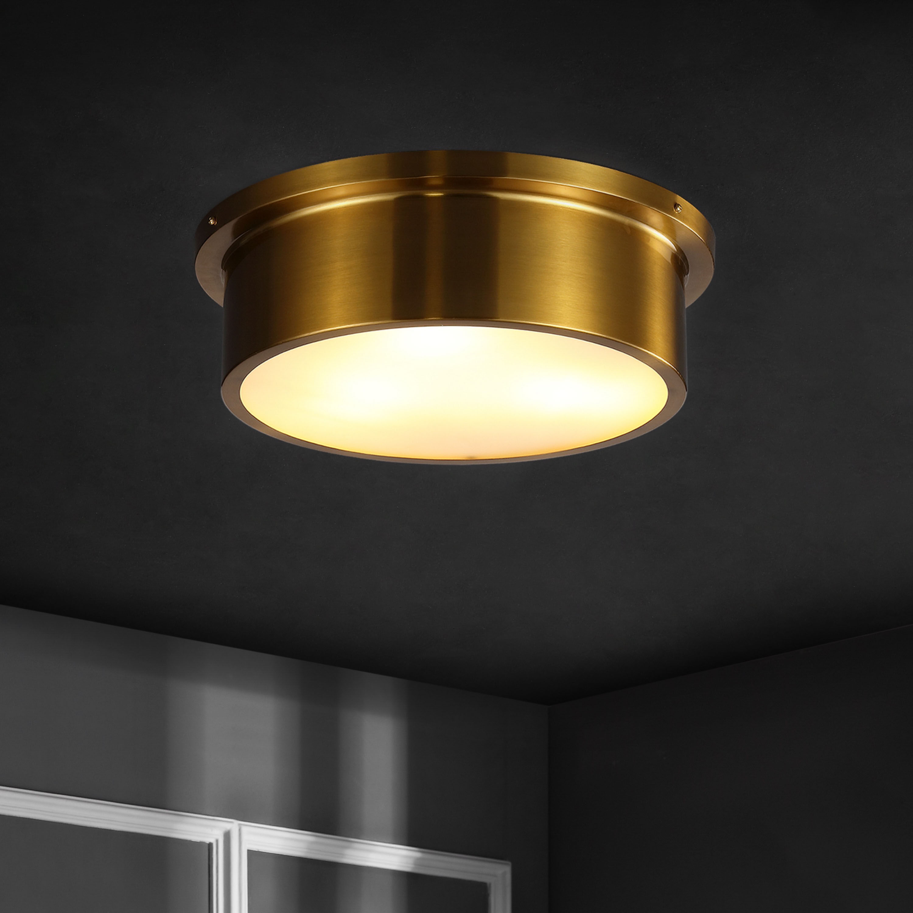 Manon Brass Flush Mount Ceiling Light by World Market 57009743