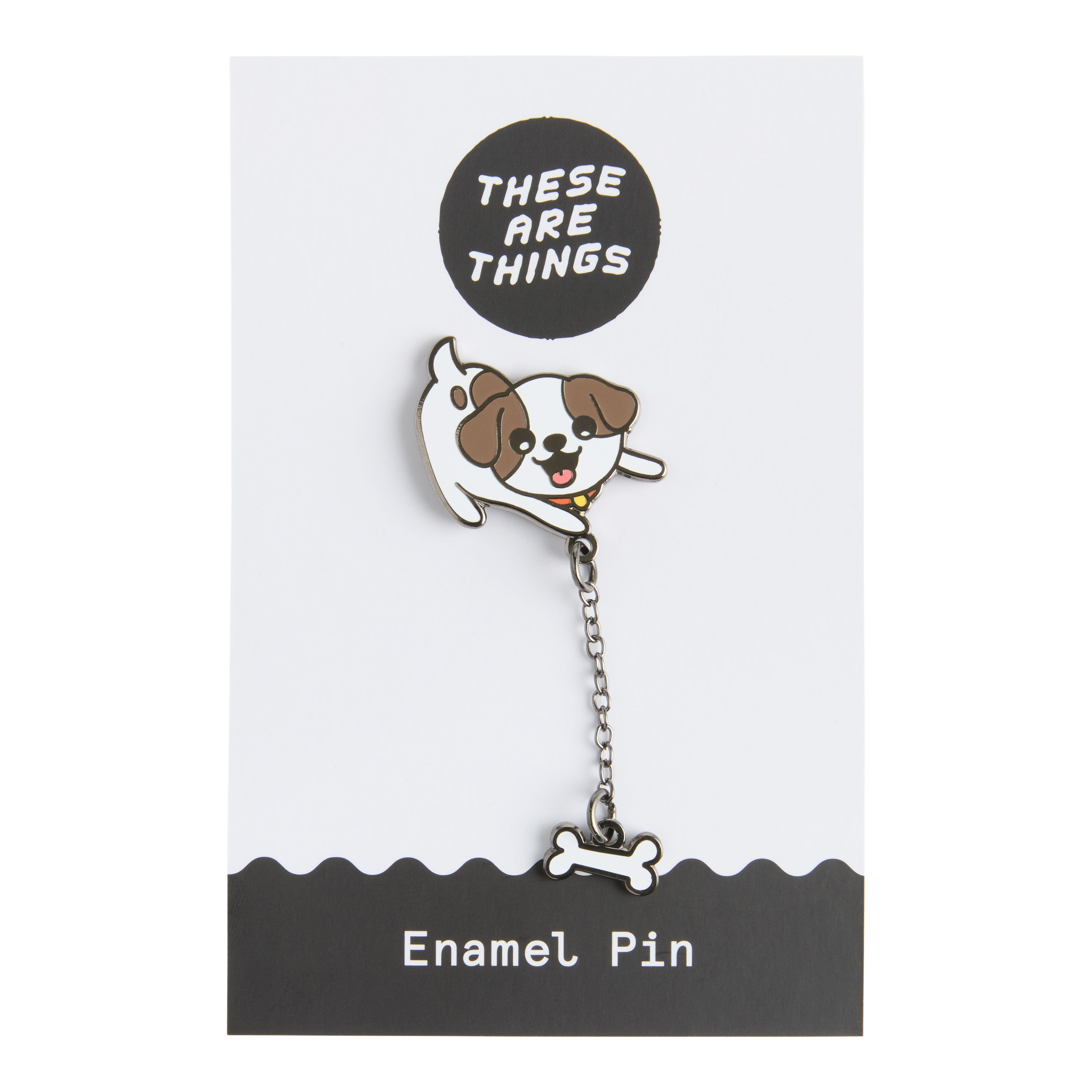 Dog and Bone Enamel Pin