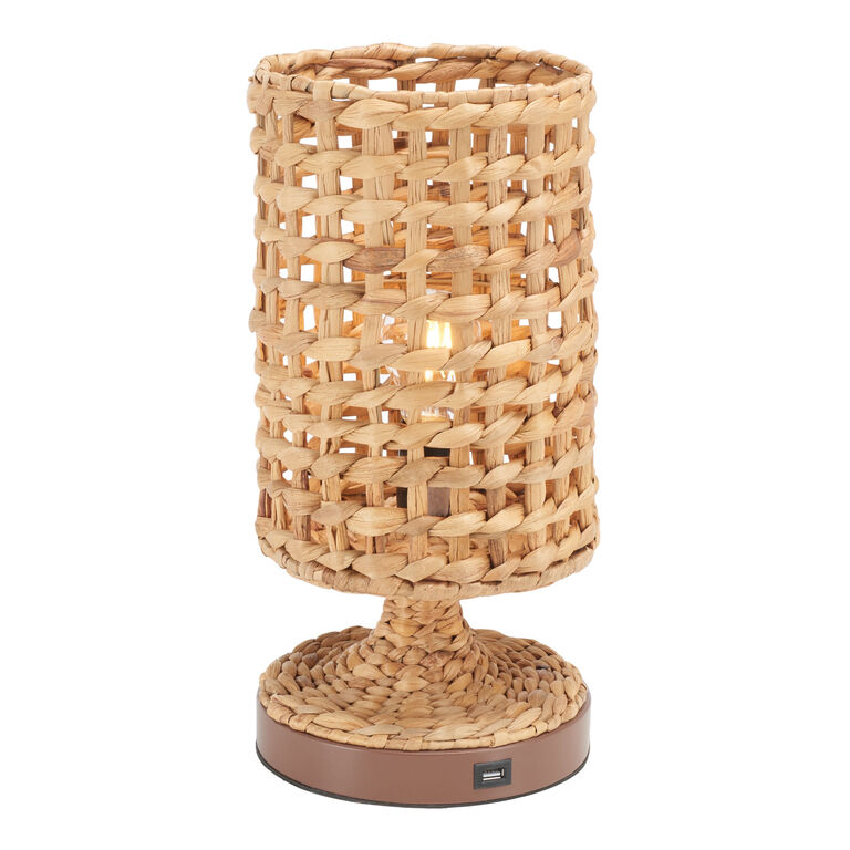 Gaia Water Hyacinth Accent Lamp with USB Port image number 3