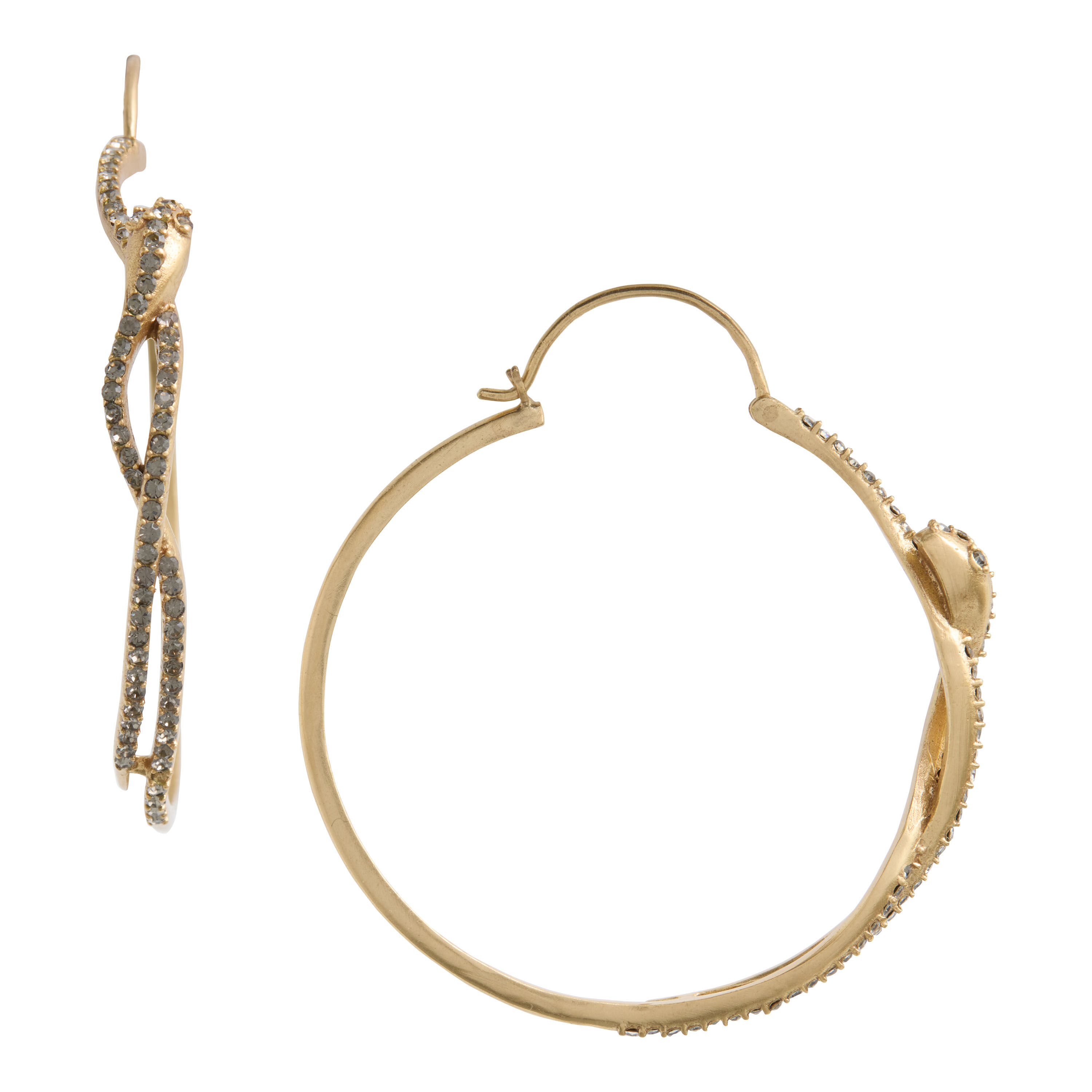 Tribe Amrapali x World Market 14k Gold Plated Snake Hoop Earrings image number 0