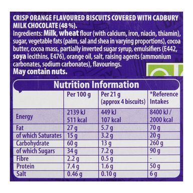 Cadbury Orange Milk Chocolate Fingers Cadbury Orange Milk Chocolate Fingers