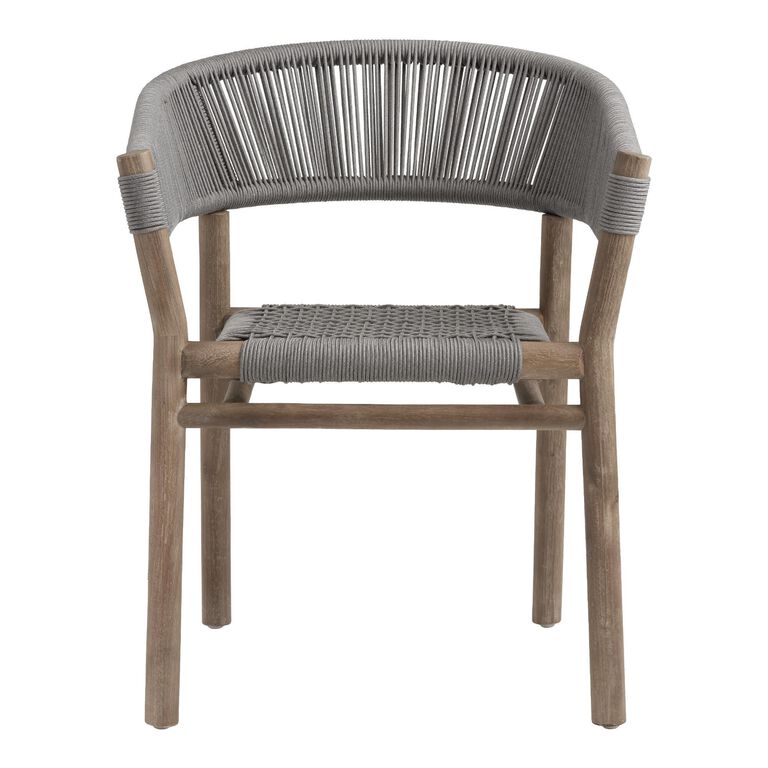 Cabrillo Acacia Wood And Rope Outdoor Dining Chair - World Market