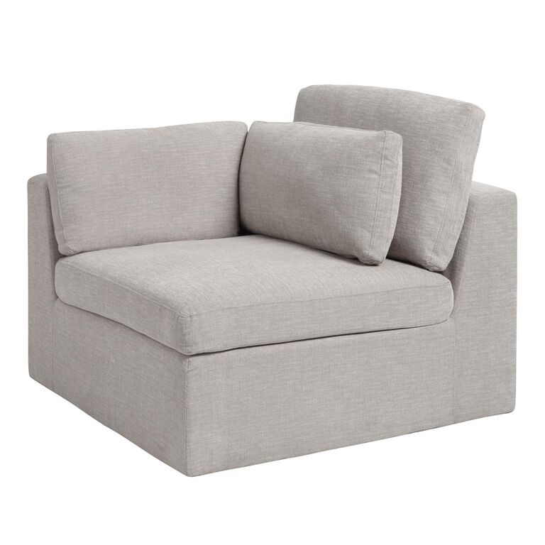 Emmett Gray Modular Sectional End Chair image number 1