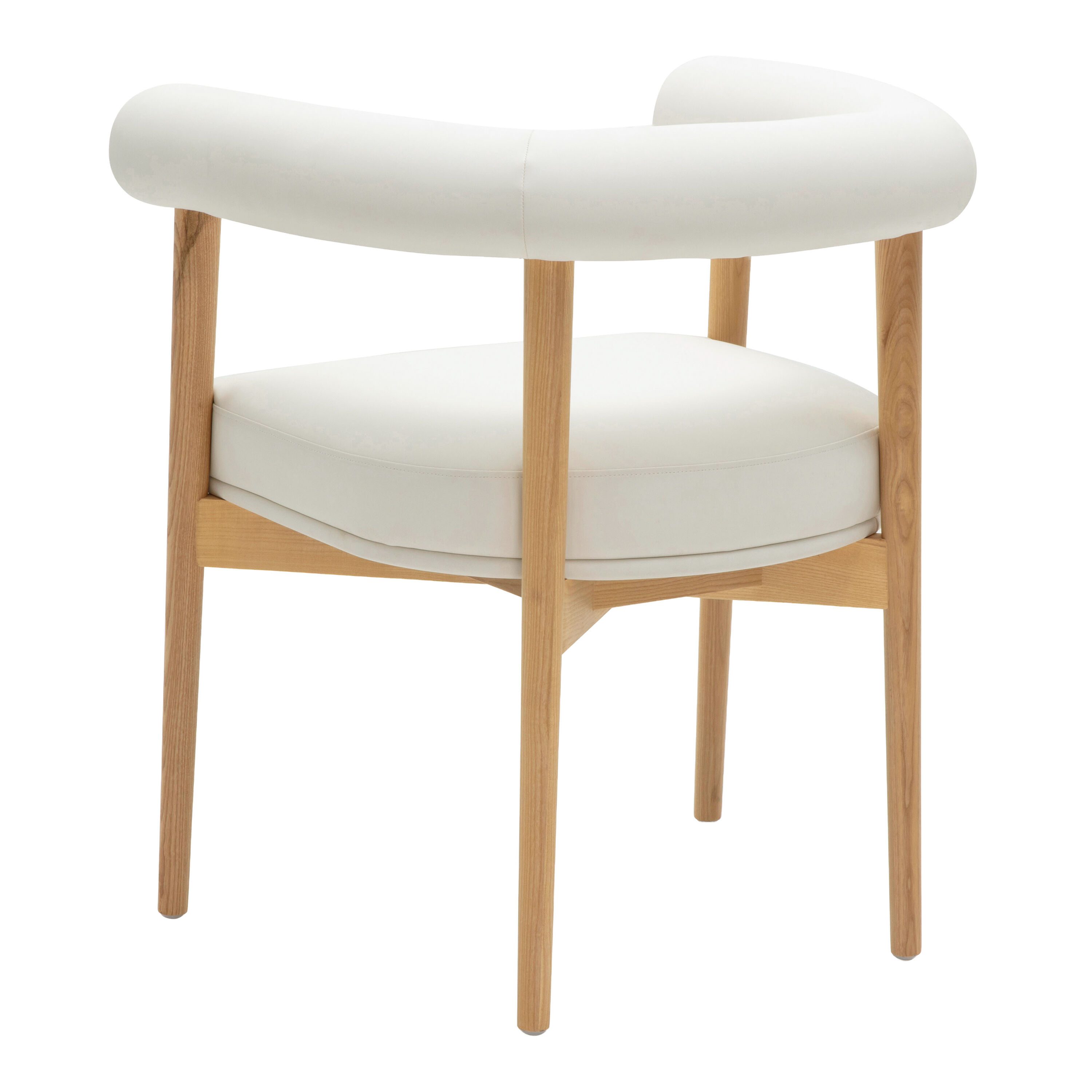 Margolo Faux Leather Curved Back Dining Armchair image number 2