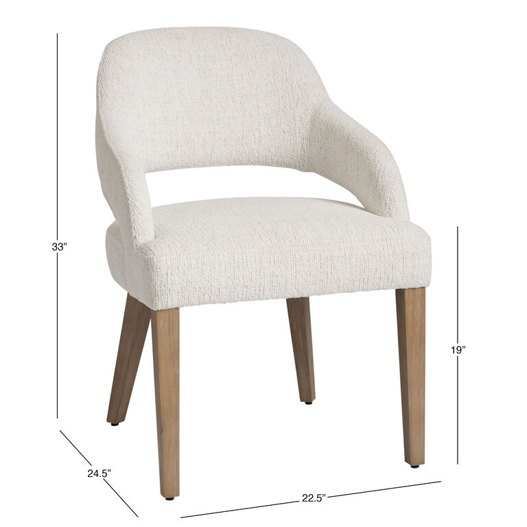 Killian Floating Cutout Back Upholstered Dining Armchair image number 6