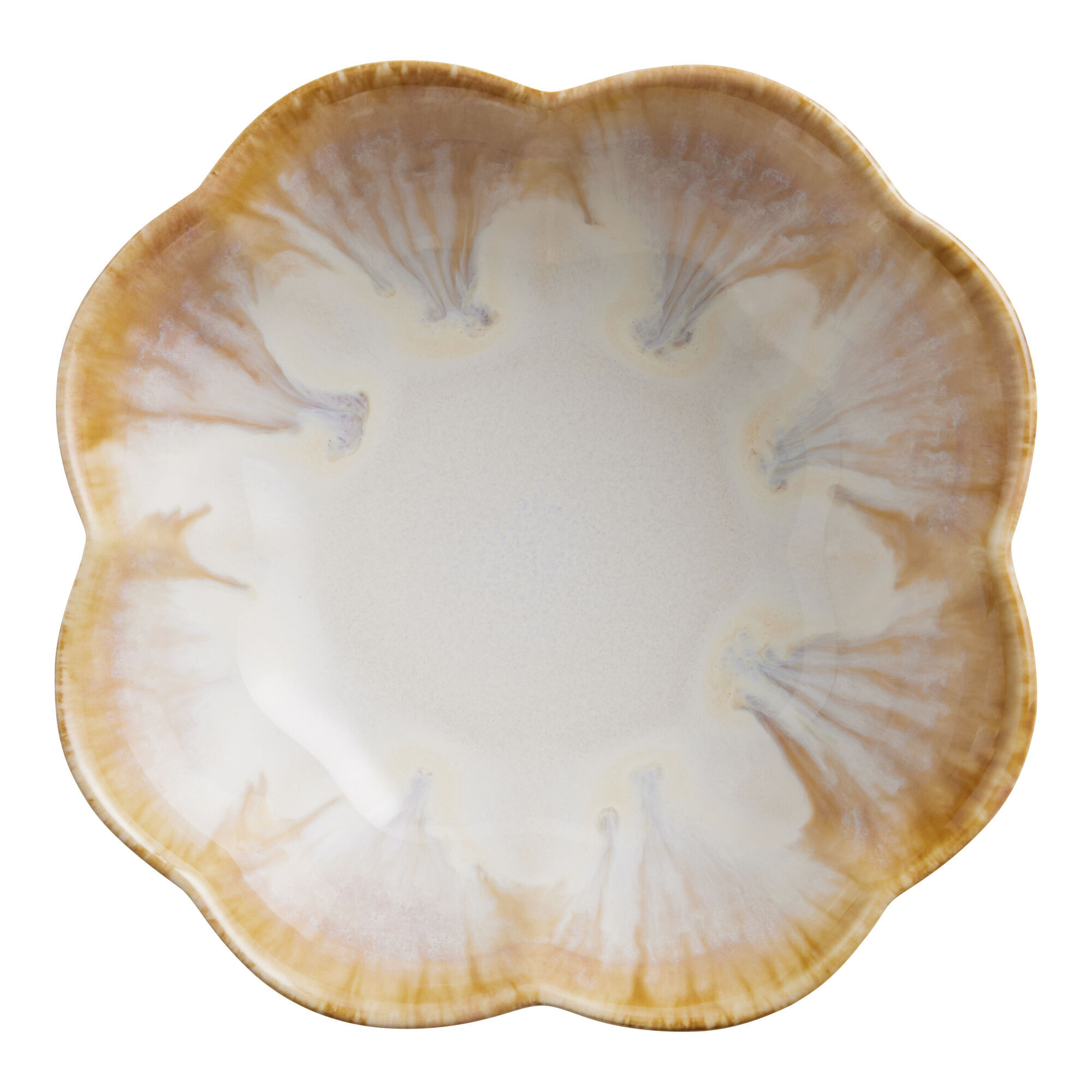 Ardan Caramel And Lavender Scalloped Bowl image number 2