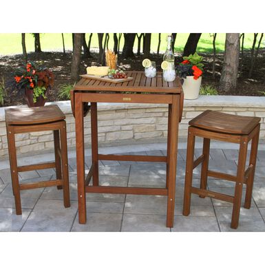 Oreton Eucalyptus Wood Backless Outdoor Barstool Set Of 2 Oreton Eucalyptus Wood Backless Outdoor Barstool Set Of 2
