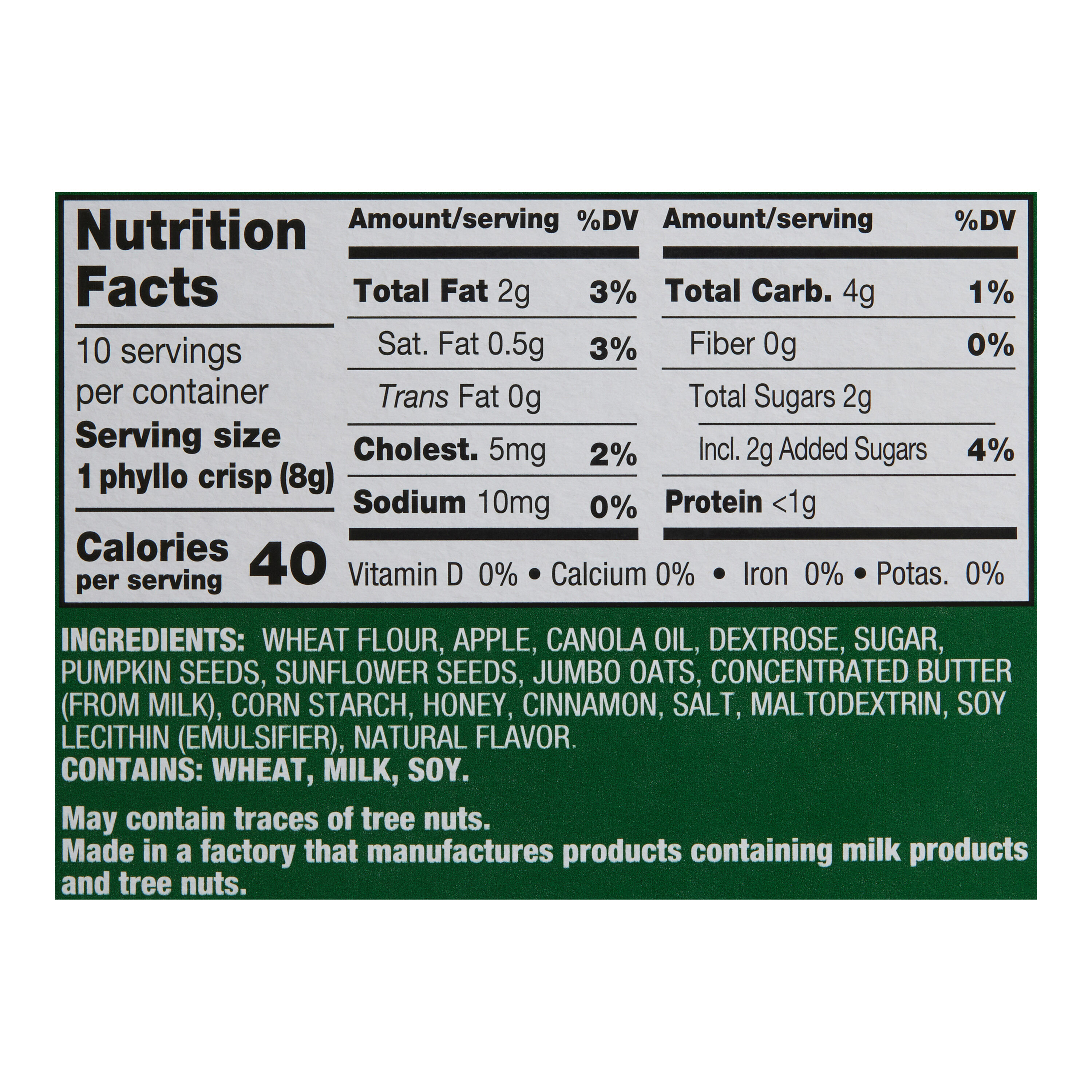 Nu Bake Apple Cinnamon Handmade Phyllo Crisps image number 1